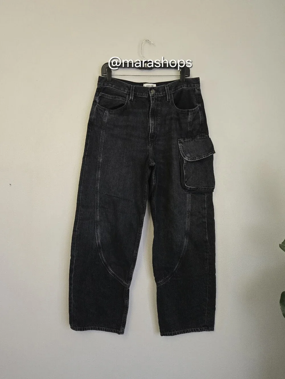 AGOLDE Cass Baggy Cargo Jean Black